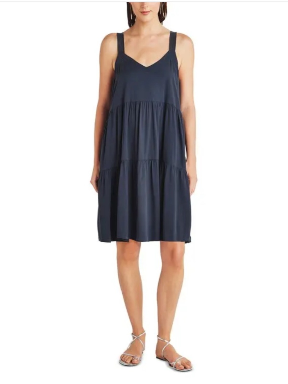 Splendid Napa Tier Dress in Faded Black, Size XS